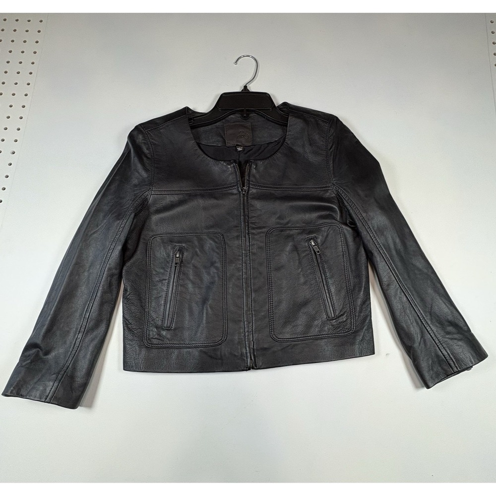 Joie Women's Lamb Leather Jacket Black Sz XS Biker Moto